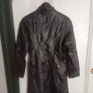 Matrix Neo/Nick Fury style long overcoat leather jacket - handmade in Mongolia